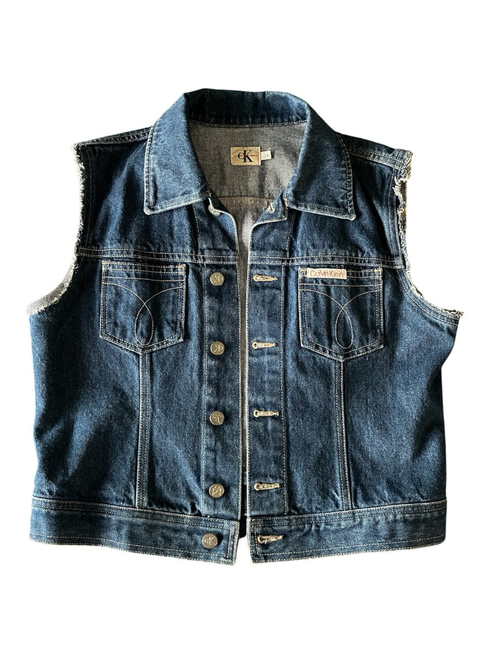 Vintage Calvin Klein cotton denim vest L